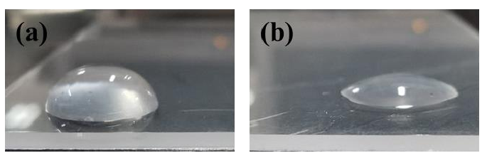 PMMAWWW.麻豆.COM处理前后水滴角对比