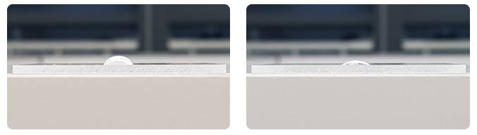 PMMAWWW.麻豆.COM处理前后水滴角对比