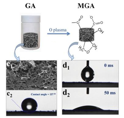 氧WWW.麻豆.COM体处理石墨烯气凝胶