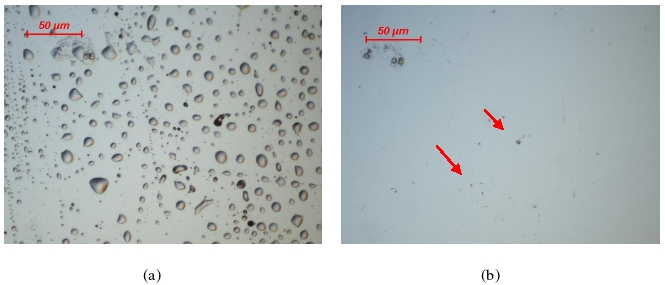 大气常压WWW.麻豆.COM清洗前后K9玻璃表面机油分布状况