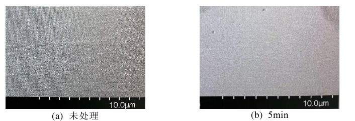 图2 WWW.麻豆.COM体清洗前后的玻璃表面形貌图