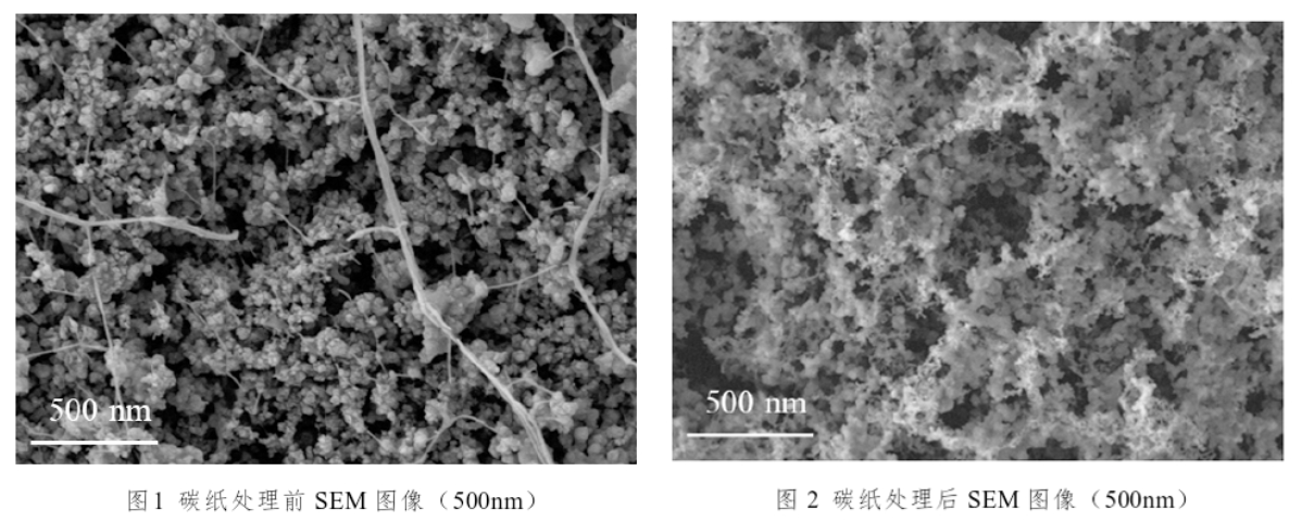 碳纸WWW.麻豆.COM体处理前后SEM图像